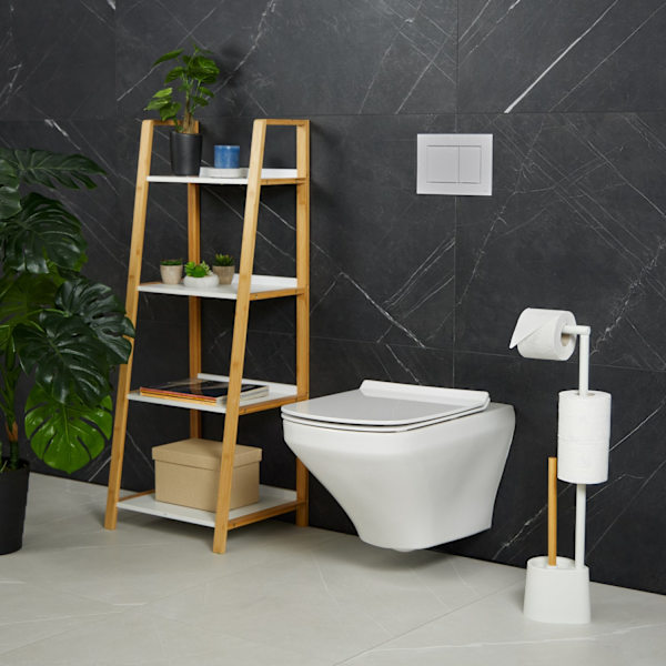 WC-istuin bambua ja ruostumatonta terästä