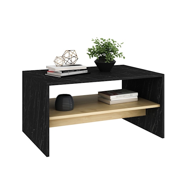 Soffbord Apollon - Svart Marmor, Safir Ek