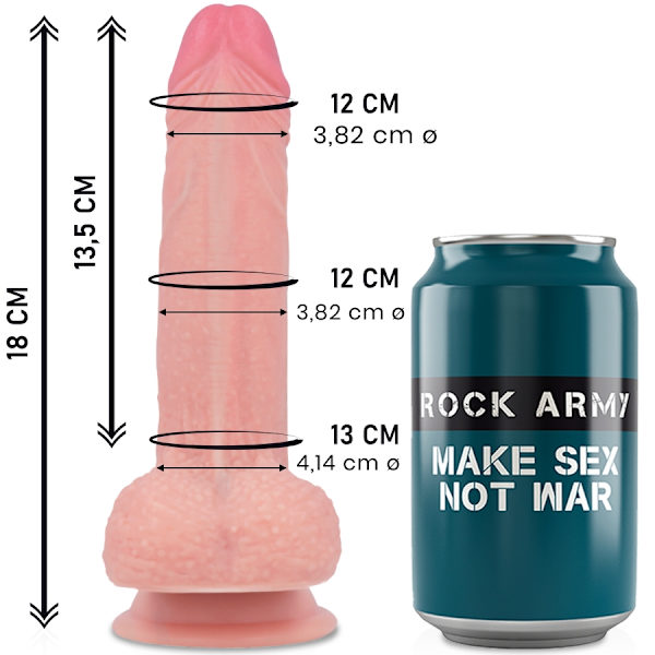 Rockarmy - Flytande silikon Premium Mustang Realistic 18 Cm -O- 4,14 Cm