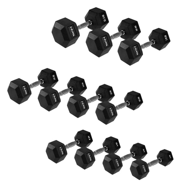 Hex Hantel 18 kg – Slitstark gymutrustning