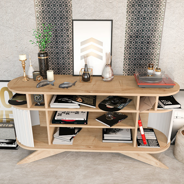 Sideboard Stor - Ek, Vit