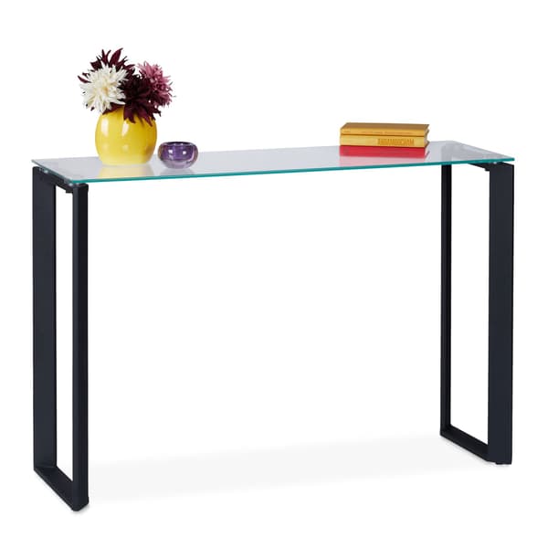 Konsolbord med glasbordplade