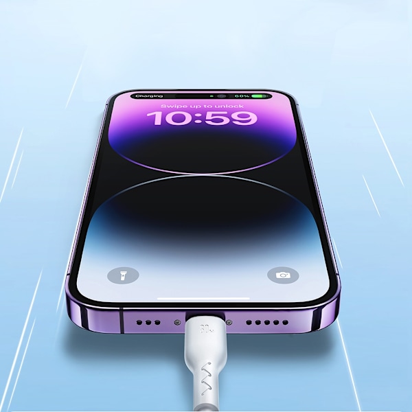 Kabel til iPhone Flash-Charge Series USB-C - Lightning 30W 1m sort