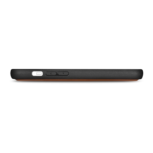 2-i-1 læderetui med klap iPhone 14 Anti-RFID Wallet Case brun
