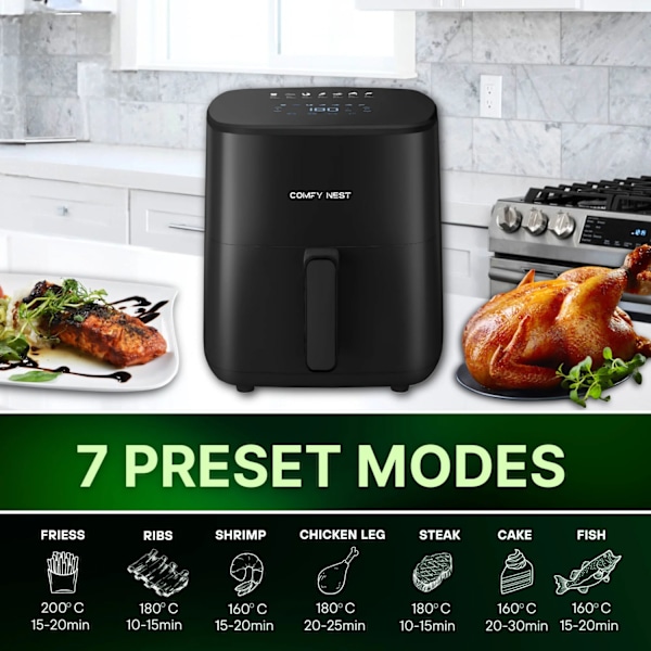Comfy Nest CN-06191: 1400W Digital Air Fryer - 5L