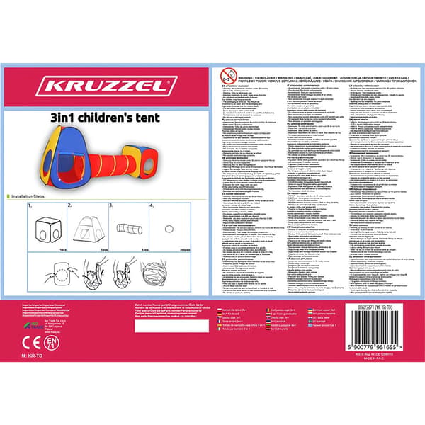 3-i-1 barntält Kruzzel 23871
