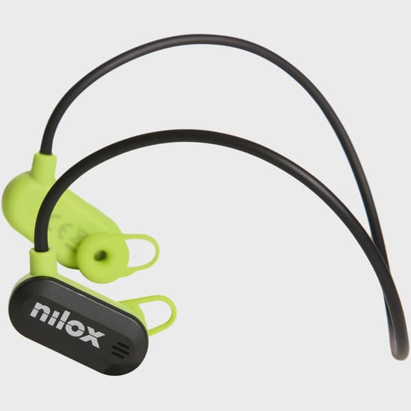 Sporthovedtelefoner, luftledning, ENC, sort/lime