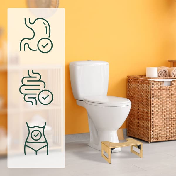 Taitettava wc-jakkara bambusta