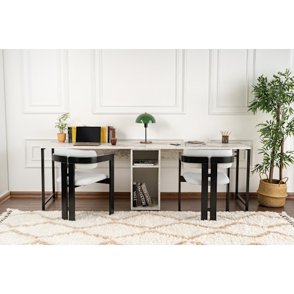 Study Desk Twin Study Desk - Freesia Marble, Sort