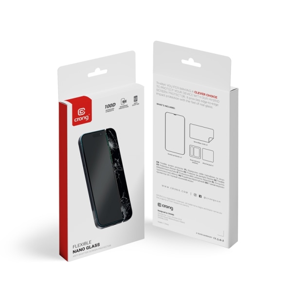 Crong Nano Glass - Rikkoutumaton hybridilasi iPhone 15 Plus