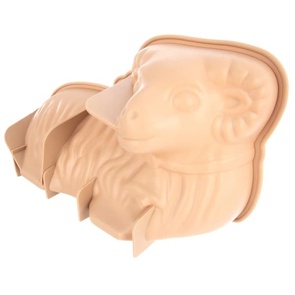 Silikone bageform til lammekølle, beige 31x17x9 cm