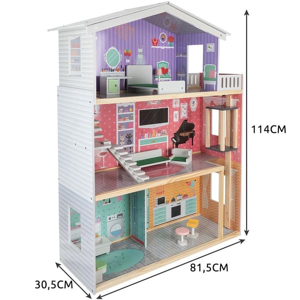 Kruzzel Dockhus Stort Dockhus 114 cm 114 cm