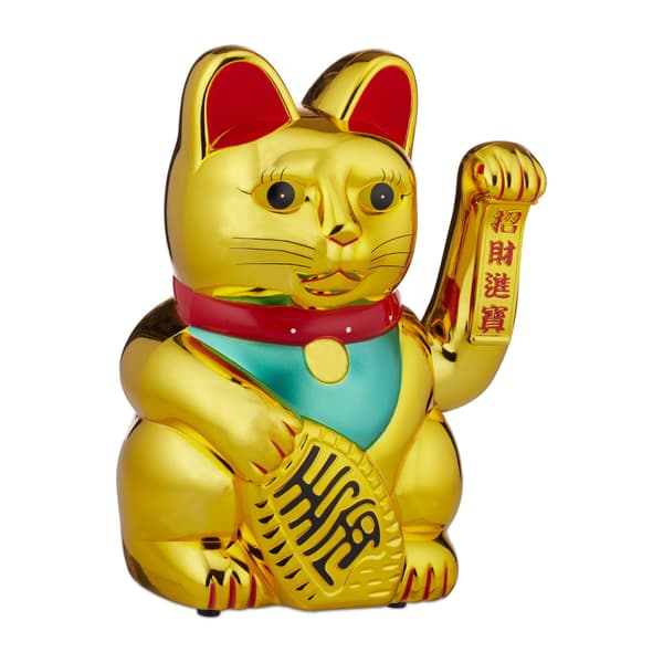 XL Winkekatze guld