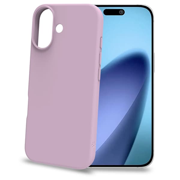 iPhone 17 mjukt gummifodral, rosa, repfri inredning