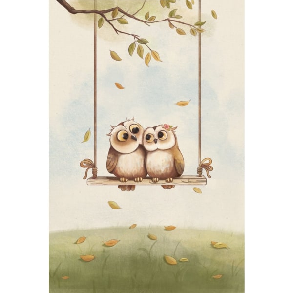 Owls In Love - 70x100 cm