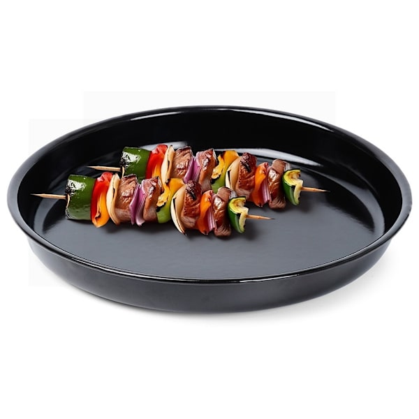 Pyöreä teräksinen grillilevy tarttumattomalla grillillä ja uunissa