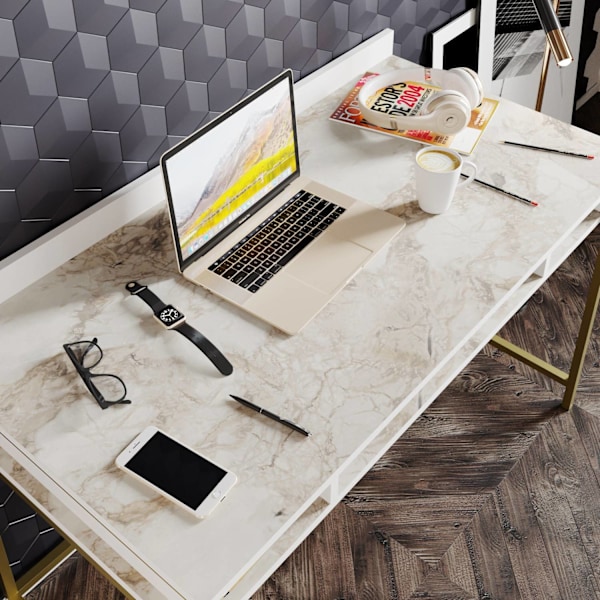 Study Desk Tumata - Guld
