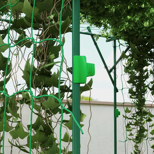 Trellis lavet af rustfrit stål espalier med trekantet støttedesign 223x223x223 cm rosenbue til klatreplanter haveespalier til stueplanter plante espal