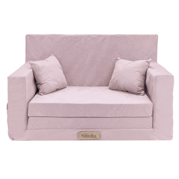 Sammenfoldelig personlig børneskum sofa pulver pink