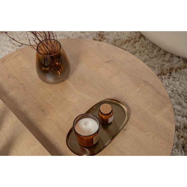 Sofabord Orion - Honey Oak, Sort