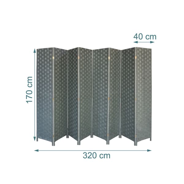 8-panels rumdeler, foldbar skærm