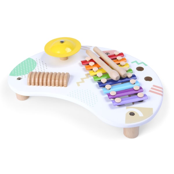 Bord med instrumenter, musikbord, bækkener +18m ECOTOYS