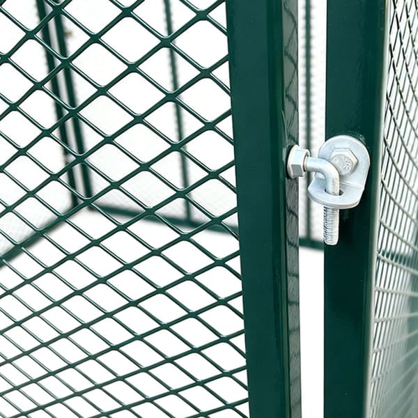 Stålkompostbeholder, 800 l kapacitet, galvaniseret net