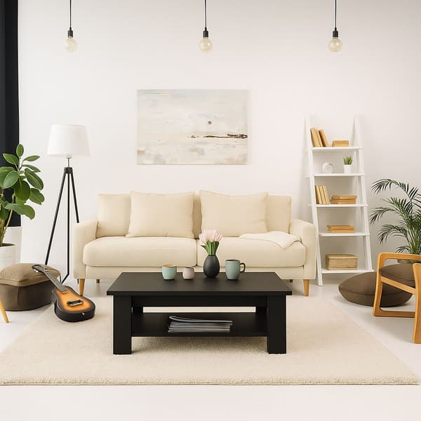 Soffbord med nedre hyllplan – Modern design, lätt att rengöra