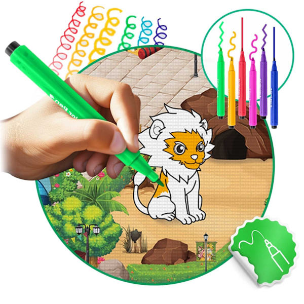 Farverig og fleksibel tegnemåtte 120 x 90 x 0,3 cm Ricokids RK-344