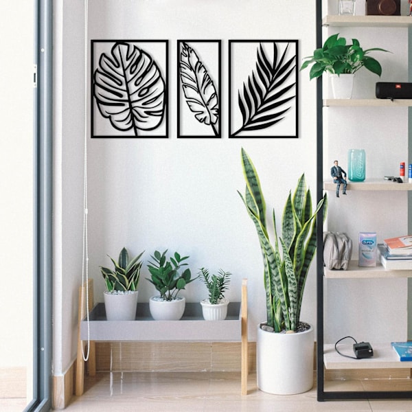 Dekorativt metalvægtilbehør Leaf2 Metaldekor