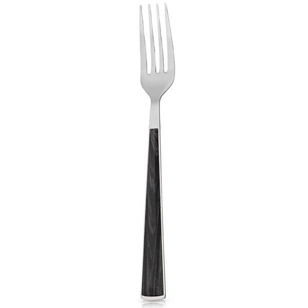 Elegant Dessertgaffel 18 cm i rustfrit stål med trædesign