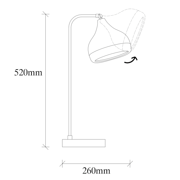 Bordlampe Yıldo - 6896