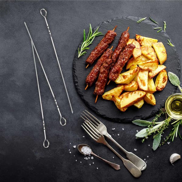 Grillspyd i rustfrit stål i sæt med 20 stk