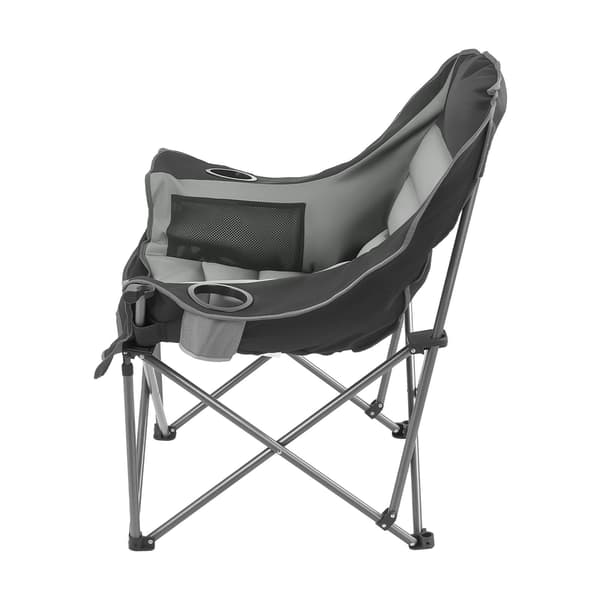 Stor campingstol, kapacitet 220 kg, vadderad, mugghållare