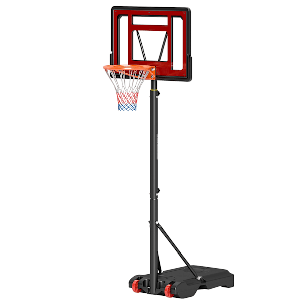 Basketstativ utomhus med hjul, 160-210 cm höjdjusterbar Basketkorg med stativ, 83x59cm bakvägg, för tonåringar i bakgårdar, trädgårdar, garage