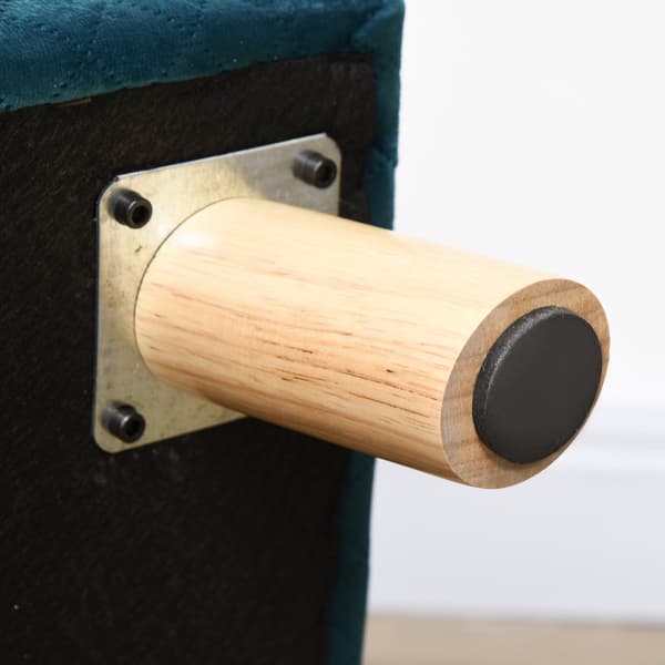 Sammetsbäddsoffa för husdjur med ryggstöd, blå, 64 x 45 x 36 cm