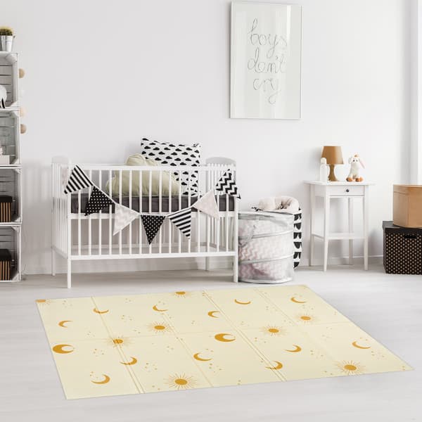 Foldbar babylegemåtte – Suns and Moons Design