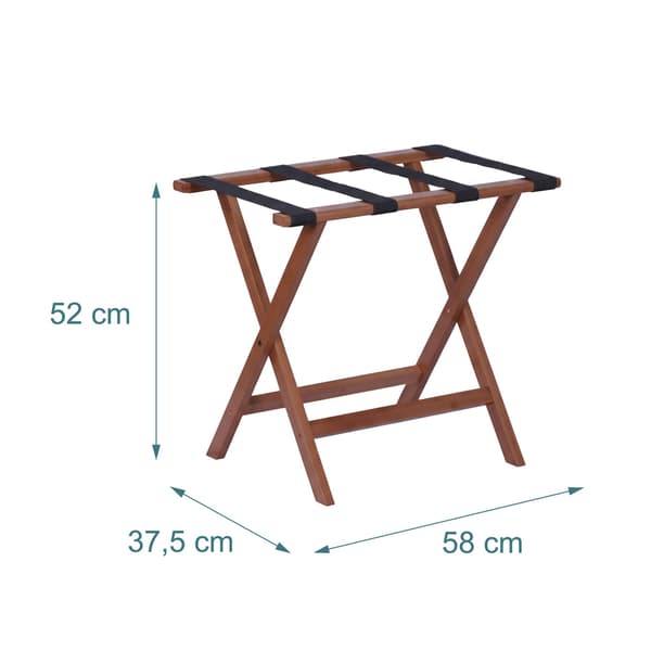 Bambus bagagehylde – Brun, foldbar, holdbar