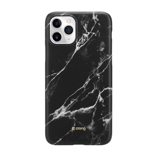 Crong Marble Case – kotelo iPhone 11 Prolle (musta)