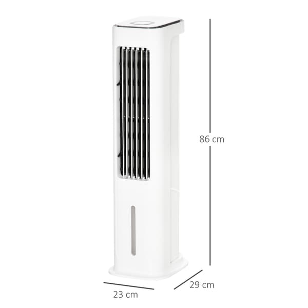 2-i-1 luftkøler med 5 liters tank, 12 timer, til 20㎡
