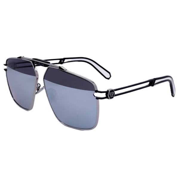 PHILIPP PLEIN SUNGLASSES Mod. SPP049M SHINY PALLADIUM SEMI MATTE BLACK