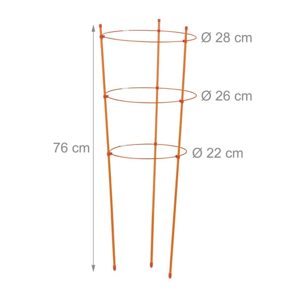 Kasvituki 76 cm oranssi, 6 kpl sarja