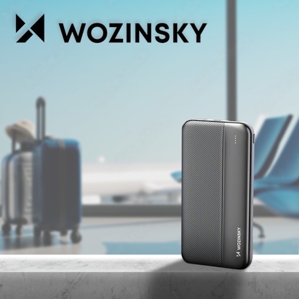 Powerbank Li-Po 10000mAh 2xUSB musta