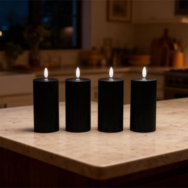 LED-kynttiläsetti 4 kpl, aitoa vahaa, 18 cm