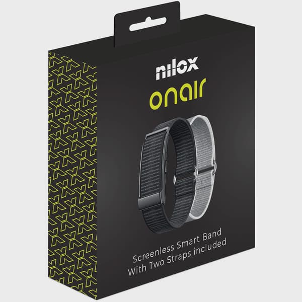 Fitnesstracker, uden display, sort og sølv, 25 dages batteri