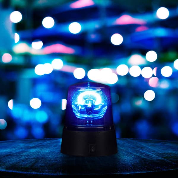 Sarja 3 sinistä LED-valoa