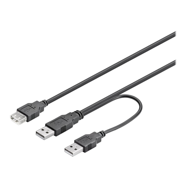DELTACO USB2-16 - USB-kaapeli - USB (naaras) USB:hen (uros) - 30 cm