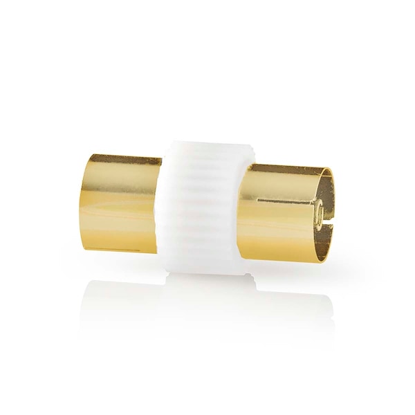 Satelliitti- ja antenni-sovitin | IEC (Coax) Naaras | IEC (Coax) Naaras | Niklattu | 75 Ohm | Suora | Metalli / Muovi | Valkoinen | 1 kpl | Laatikko