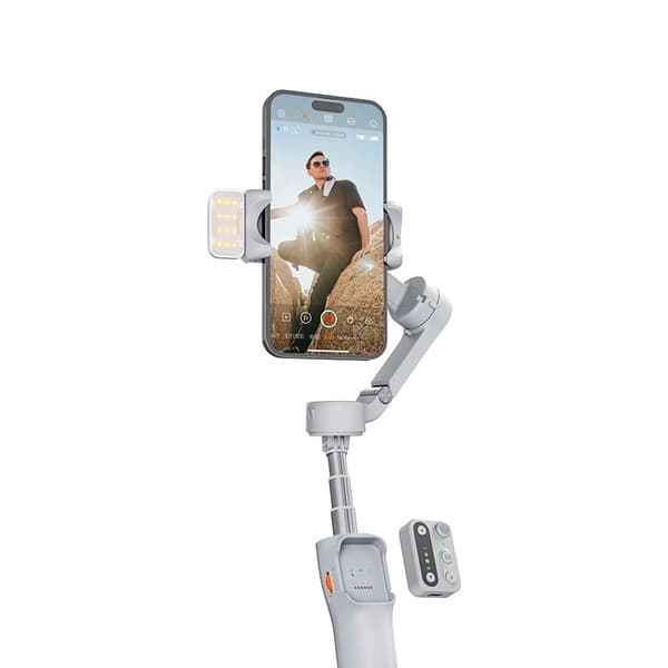 Smartphone Gimbal Stabilisator, Vit, 11 timmars batteritid