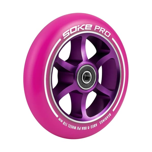 Rosa hjul till sparkcykel 110 mm - 2-pack